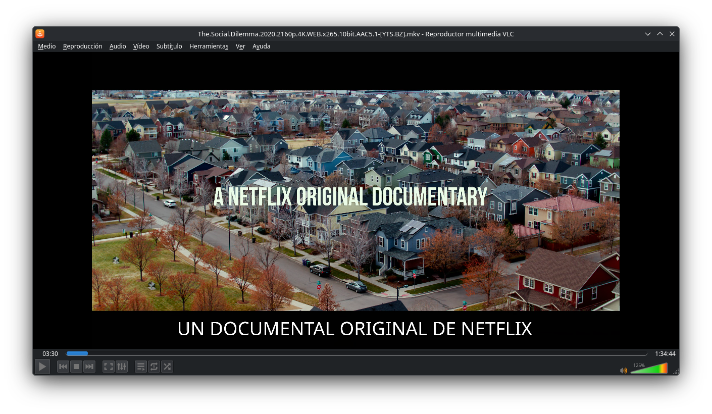 Foto que dice: A Netflix Documentary al inicio de la peli